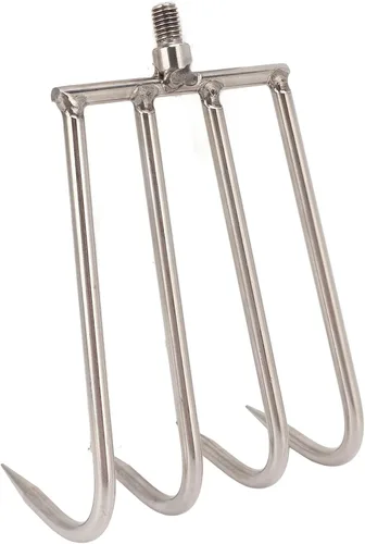 Miniatura 2 de VBestLife Recuperador de poste telescópico, rastrillo acuático de 4 dientes de acero inoxidable para pesca