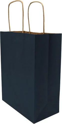 Miniatura 7 de Prime Line Packaging Bolsas de regalo de papel, bolsas de regalo azul marino, pequeñas con asas, bolsas de compras para negocios, golosinas