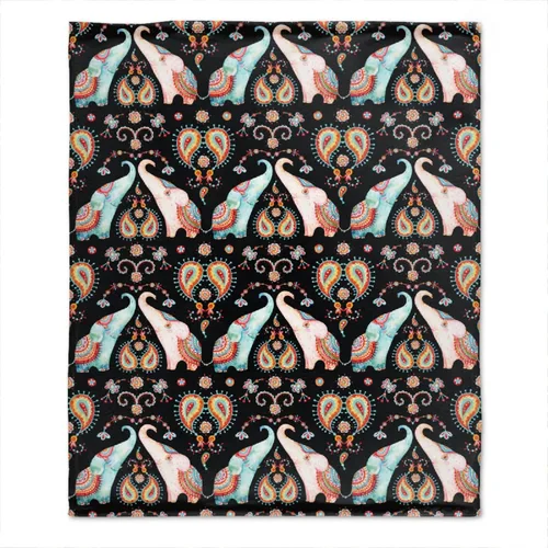 Miniatura 24 de Bonita manta de franela de elefante, ultra suave y acogedora, manta de forro polar ligera y mullida, manta de felpa cálida para sofá, cama, 30 x 40