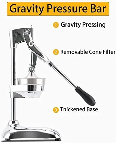 Miniatura 3 de Professional Stainless Steel Citrus Juicer, Heavy Duty Manual Squeezer for High Juice Yield, Ideal for Pomegranate, Lime, and Other Fruits