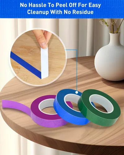 Miniatura 6 de 3 rollos de cinta adhesiva de color, tubería de agua multiusos impermeable, codificación de colores, cinta multifuncional para manualidades y arte