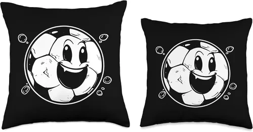 Miniatura 3 de Soccer Ball Cartoon Look Football Throw Pillow
