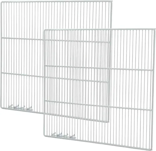 Miniatura 10 de Juego de 2 estantes comerciales de repuesto para congelador y refrigerador (21 x 20.5 pulgadas), estante de metal ajustable de alambre de acero