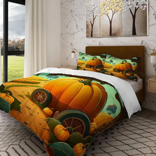Miniatura 14 de Batmerry American Election Man Twin Size 100% Cotton Duvet Cover Sets, Yellow Hair Suit Green Background Bedding Set with Zipper Closure Corner