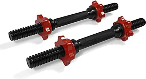 Miniatura 11 de Yes4All Threaded Dumbbell Handles, Adjustable Dumbbell Bar Pair, 14/16/18/24-Inch Sizes, Fits 1" or 1.15" Plates, Non-Slip Grip, Secure Star-Lock