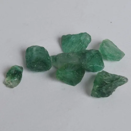 Miniatura 2 de GEMHUB Esmeralda verde áspero natural de grado A, 30.50 quilates, cristal curativo en bruto, lote de 7 gemas para cabbing, Gema, lote de piedras