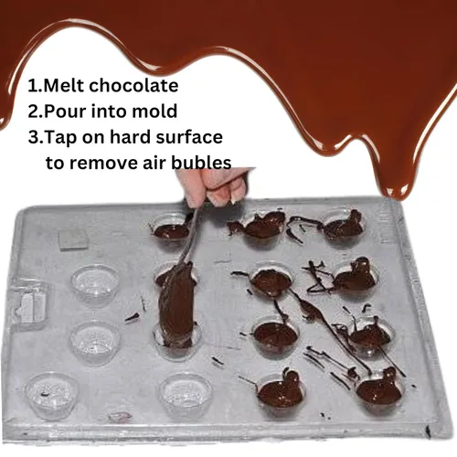 Miniatura 3 de Moldes de chocolate de Navidad para dulces y piruletas con 36 palitos para celebración de fiestas y decoración. Pon en cupcakes galletas pasteles