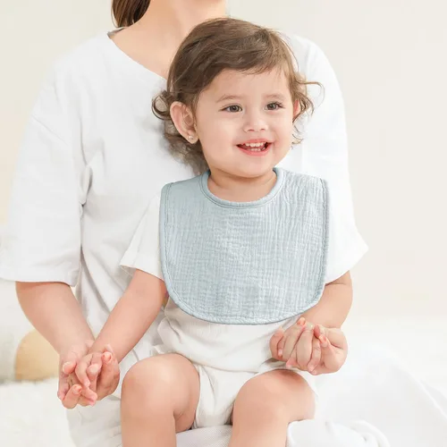 Miniatura 3 de Susurration Baberos de muselina para bebé, paquete de 6 baberos de algodón para bebé, baberos suaves ajustables para babeo unisex para niños y niñas