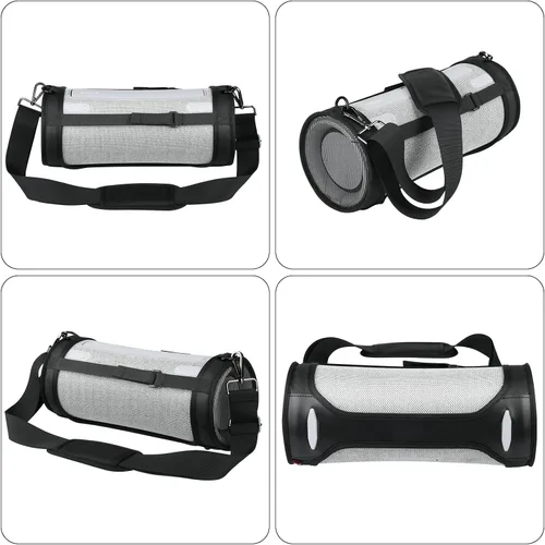 Miniatura 8 de Funda de transporte de viaje compatible con altavoz portátil Sony SRS-XG300 X-Series, dos lados de malla, funda protectora con correa para el hombro