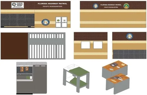 Miniatura 3 de Hot Pursuit Central Command Florida Highway Patrol, Naranja - Greenlight 57091-1/64 escala Diorama