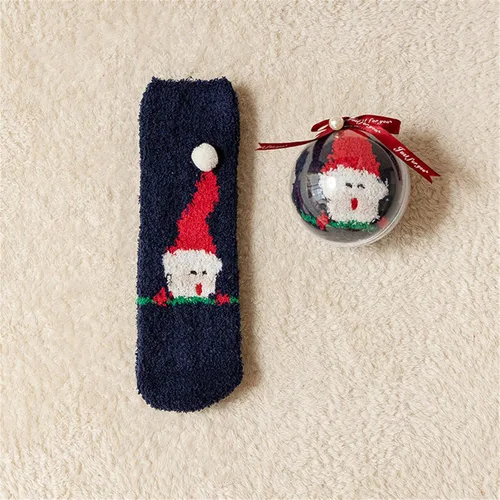 Miniatura 2 de Doublelift Calcetines cálidos de invierno para mujer, mujeres y niñas de moda con estampado de tira de algodón
