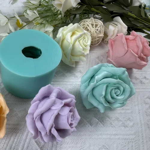 Miniatura 4 de Molde de silicona de flor de rosa 3D, moldes de flores epoxi, decoración de manualidades, molde de cera de vela, molde de silicona para pastel