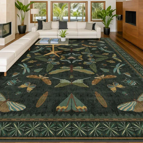 Miniatura 105 de Hazo Haus Alfombra de Baño Bohemia Lavable 2x3, Alfombras Pequeñas para Cocina, Tocador, Puerta Principal Entrada Interior, Antideslizante Pelo Bajo