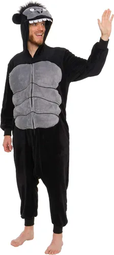Miniatura 2 de Silver Lilly Gorilla Costume - Disfraz de animal de felpa de una pieza para adultos