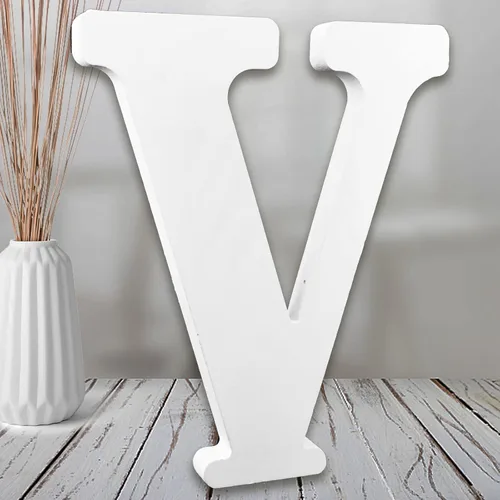 Miniatura 22 de AOCEAN MAGA Letras de madera blanca de 8 pulgadas, letras de madera sin terminar para pared, letras decorativas de pie en rodajas, decoración
