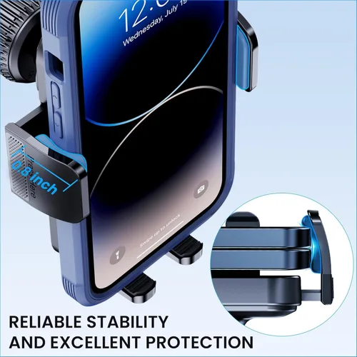 Miniatura 4 de GUWEZ Soporte de teléfono para tu automóvil [base ultra fuerte de succión de grado militar] Soporte de teléfono celular 3 en 1