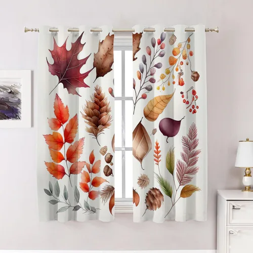 Miniatura 207 de Cortinas opacas de poliéster multicapa para cafetería, con diseño de diamantes, 2 unidades, 26 x 24 pulgadas