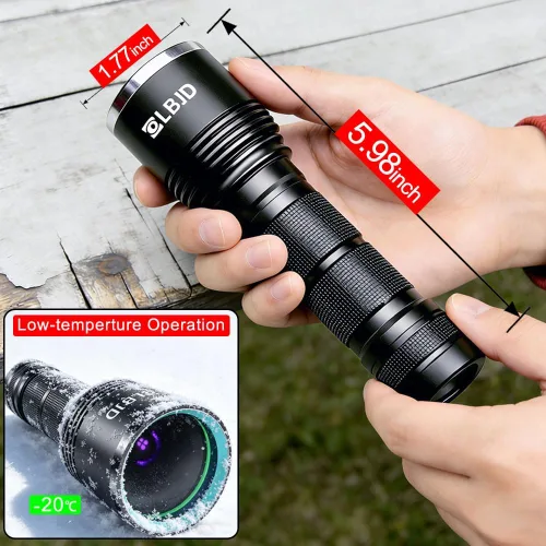 Miniatura 6 de Linterna de luz negra, linternas UV filtradas recargables de 365 NM con batería de alta potencia para detección de orina de mascotas, curado