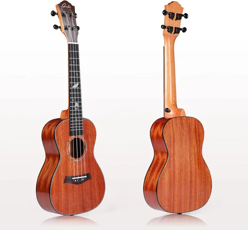 Miniatura 2 de Ranch Ukelele de concierto de 23 pulgadas, kit de ukelele profesional pequeño hawaiano para guitarra hawaiana, paquete de iniciación, bolsa