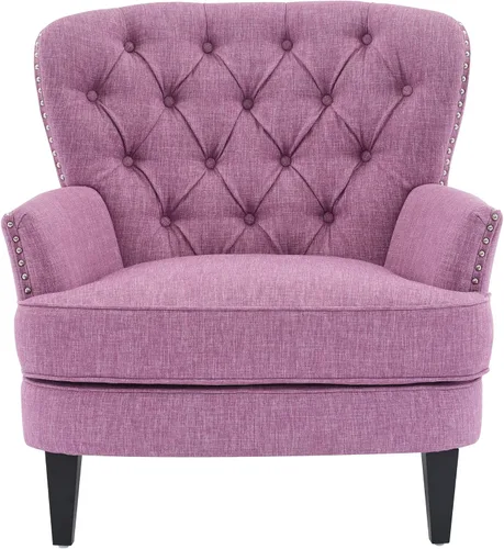Miniatura 4 de Christopher Knight Home Tafton - Silla de club de tela, color morado claro