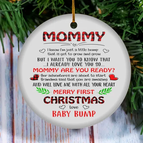 Miniatura 12 de Adorno personalizado para el árbol de Navidad para la primera Navidad, regalo para el nuevo padre de la madre de la protuberancia, adorno