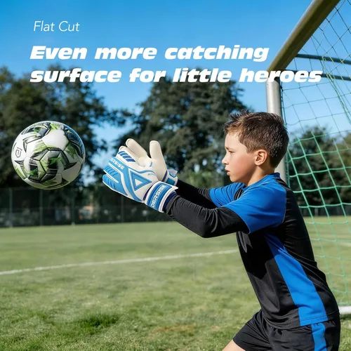 Miniatura 7 de Guantes de portero para niños y adultos, guantes de portero con agarre antideslizante de látex de 0.157 in, protección para los dedos para todo tipo