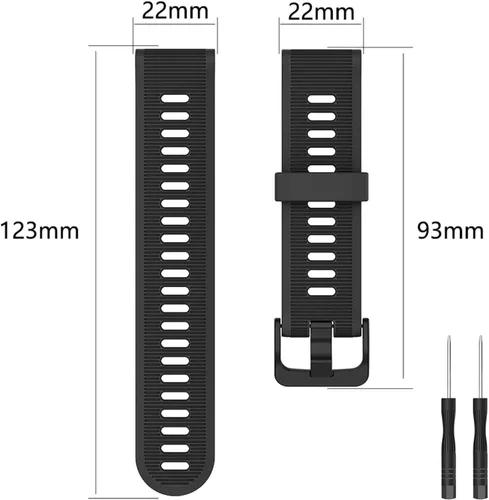 Miniatura 8 de ISABAKE Correa de reloj para Garmin Forerunner 935/945/955/965/745, pulsera de repuesto de silicona de 0.866 in para Fenix 5 Plus/Fenix 6