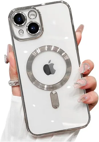 Miniatura 13 de Funda magnética para iPhone 12 Pro Max transparente compatible con MagSafe Funda protectora de lente de cámara integrada para iPhone 12 Pro Max