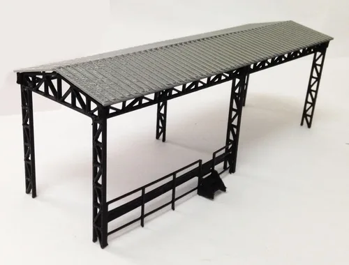Outland Models Cobertizo abierto de la fábrica del diseño del ferrocarril del tren para la escala del oo de la locomotora