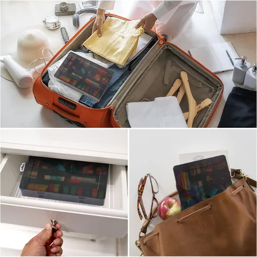 Miniatura 6 de Gbivbe Caja Organizadora de Plástico Grande con 24 Ranuras, Caja de Almacenamiento Ajustable con Divisores, Caja Transparente para Joyería, Negro-1
