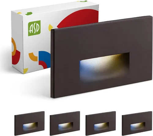 Miniatura 31 de ASD LED Luminaria de Escalera Empotrada, Iluminación de Pasada al Aire Libre del Atardecer al Amanecer 3CCT, Sensor de Movimiento, Fotocélula