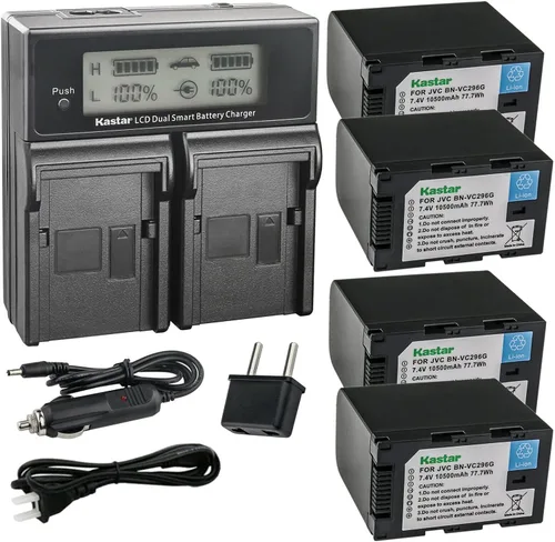 Miniatura 7 de Kastar Cargador rápido dual LCD AC compatible con batería JVC BN-VC264G BN-VC296G, JVC AA-VC20 AA-VC20E AA-VC20U, videocámara JVC GY-HC500 Series