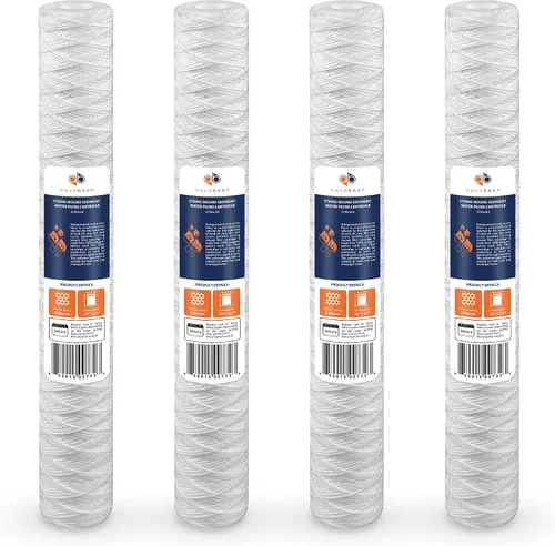 Miniatura 13 de Aquaboon Cartucho de repuesto de filtro de agua para heridas de cadena de 5 micrones, 20 x 2.5 para toda la casa, para filtración de agua de pozo