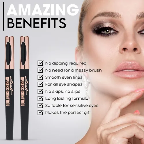 Miniatura 4 de Secret Xpress Control Lápiz delineador de ojos negro líquido impermeable mate de larga duración maquillaje profesional