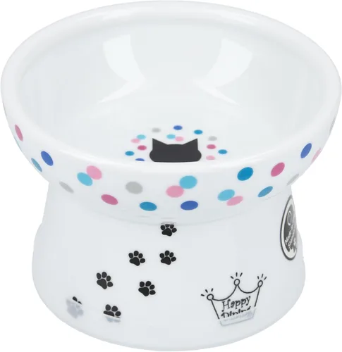 Miniatura 26 de Tazón elevado de comida para gatos Necoichi – Tazón elevado de cerámica para gatos para fatiga de bigotes y cuello, apto para lavavajillas