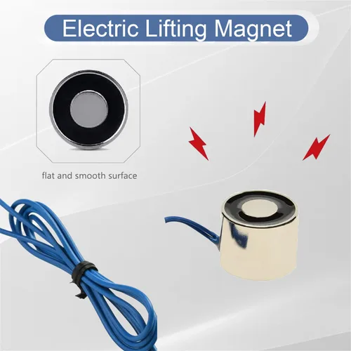 Miniatura 7 de Heyiarbeit 12V DC 50N Imán de elevación eléctrica electroimán solenoide Ascensor Holding 25mmx20mm