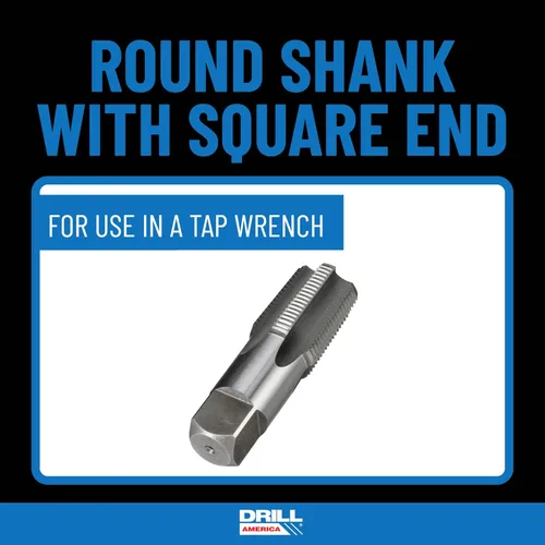 Miniatura 3 de Tubo roscado Drill America de acero de carbono NPT (1/16" - 27, 6" - 8 NPT) DWTPT, 1