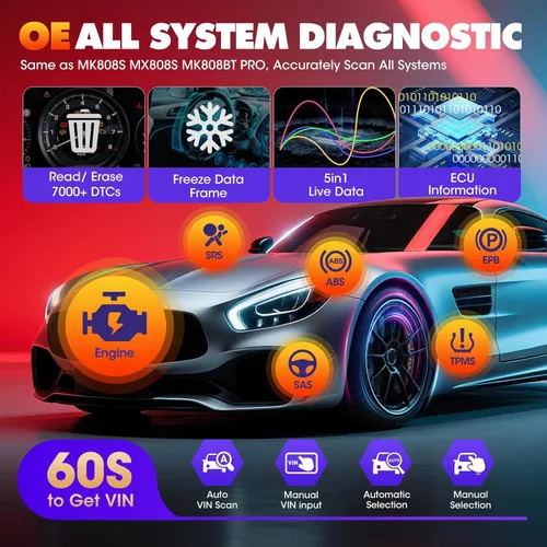 Miniatura 4 de Autel MaxiDiag MD906 PRO OBD2 escáner, 2025 MD906PRO All-Sys herramienta de escaneo de diagnóstico, Lite de MK808S MX808S Mismo MD909 PRO Up MD808