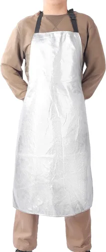 Delantal aluminio resistente al calor 1832 ° F - Equipo de seguridad ignífugo para fundición, horno, soldadura y soplado de vidrio, barbacoa