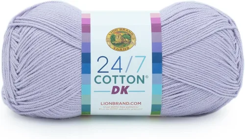 Miniatura 13 de Lion Brand Yarn Estampados DK de algodón 24/7, hilo para tejer, ganchillo y manualidades, azul, paquete de 1 Cotton Yarn for Knitting, Crochet