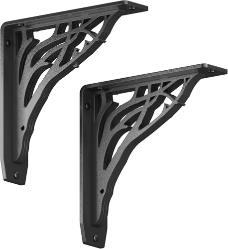 Starby Angel Oak - Kit de soporte de estante resistente, 8 x 8 pulgadas, juego de dos soportes de metal para estanterías, estantes de madera, repisa