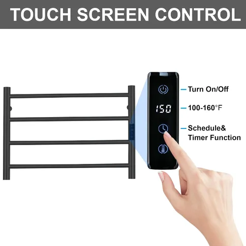 Miniatura 6 de Toallero Eléctrico con Control de Voz para Alexa y Google Home, TUYA - Calentador de Toallas de Baño Montado en la Pared, Enchufable