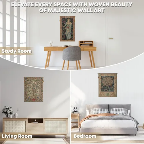 Miniatura 4 de Charlotte Home Furnishings Inc - Tapiz belga mediano para colgar en la pared Acanthus III Decoración de pared inspirada en la naturaleza 33 x 40