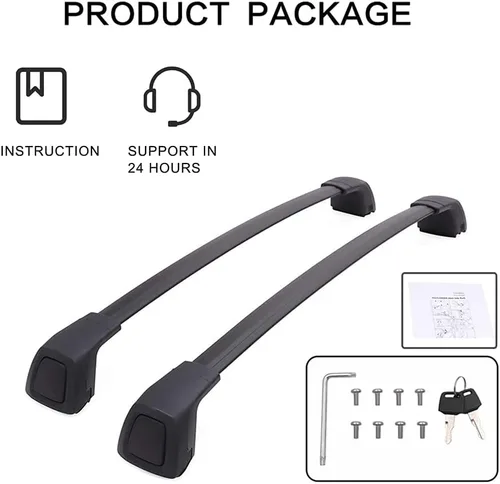 Miniatura 8 de Barras Transversales de Techo Actualizadas Compatibles con Volvo XC40 2018-2025, Barras Cruzadas Cerrables para Equipaje, Accesorios para Carga