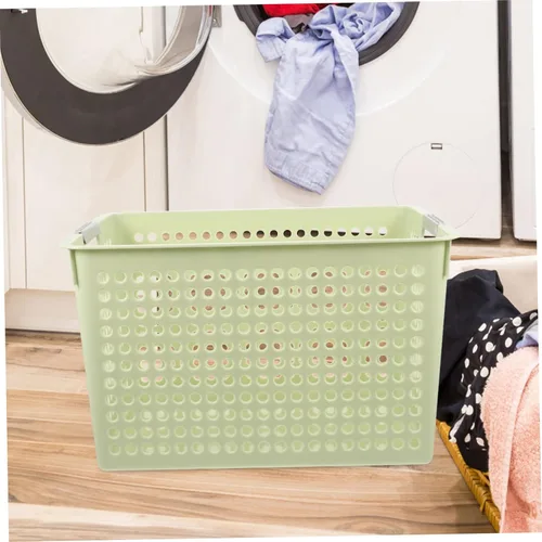 Miniatura 4 de Cesta de lavandería de plástico de gran capacidad, asa organizadora de ropa sucia y artículos diversos, para uso en casa, oficina o escuela