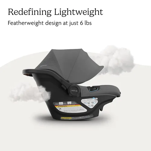 Miniatura 4 de UPPAbaby Aria V2 - Asiento de automóvil ligero para bebé, poco menos de 6 libras, base con pata de carga + inserto para bebés + funda para pies