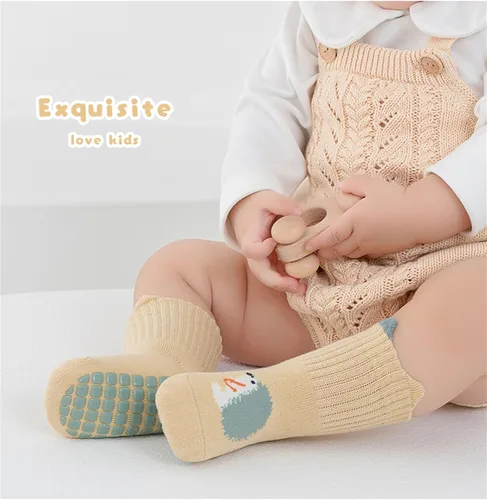 Miniatura 2 de Calcetines antideslizantes para bebés y niños pequeños, calcetines antideslizantes para recién nacidos, calcetines para el primer piso, 6 paquetes