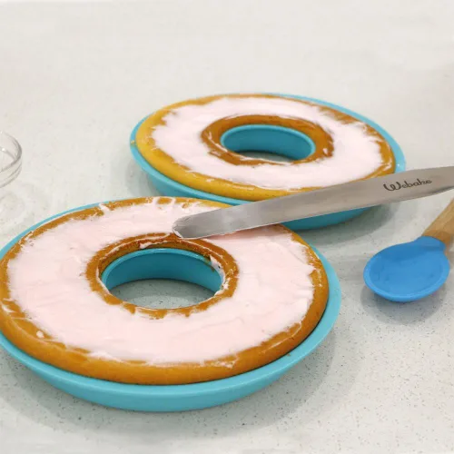 Miniatura 6 de Webake Molde de silicona jumbo para tartas de rosquilla, antiadherente, 10 pulgadas, juego de 2 mitades para hornear