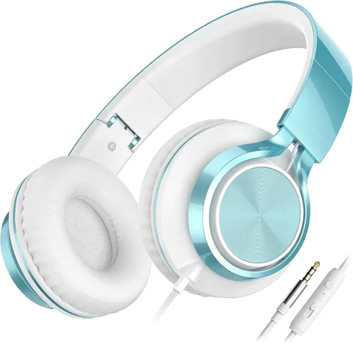 Miniatura 8 de Auriculares Ailihen C8, ligeros y plegables con micrófono para iPhone, iPad, iPod, teléfonos inteligentes Android, computadoras, laptop, Mac, Negro
