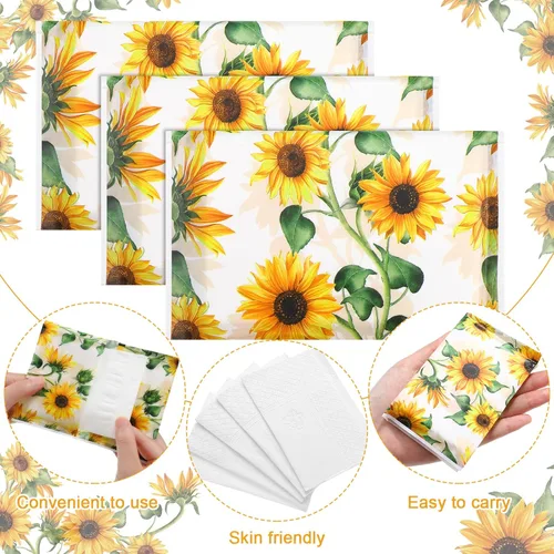 Miniatura 2 de PerKoop Paquete de 100 pañuelos faciales desechables de tamaño de viaje, 3 capas, para viajes de verano, boda, escuela, cartera, suministros